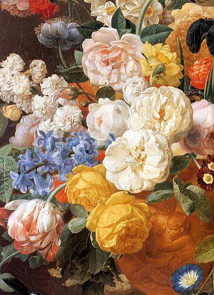 unknow artist Bouquet of Flowers in a Sculpted Vase (detail) Germany oil painting art